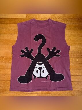 VTG 1994 Felix the Cat Single Stitch Changes T-Shirt Hemmed Cut Off  XL ? 90s